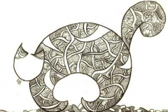 gravure chat, etching, drypoint, artiste vilma, site vilmagine.com