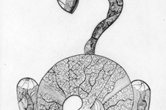 gravure chat, etching, drypoint, artiste vilma, site vilmagine.com