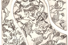 gravure, feuillantines, etching, drypoint, artiste vilma, site vilmagine.com