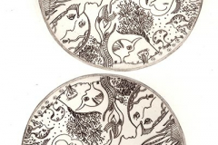 gravure, hippocampe, etching, drypoint, artiste vilma, site vilmagine.com